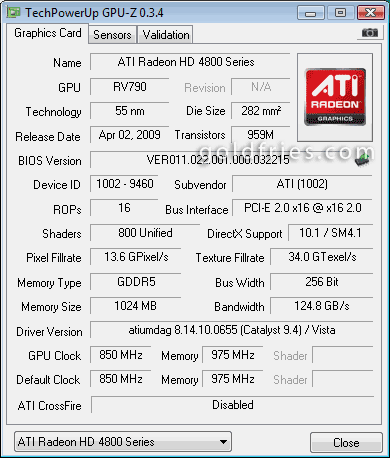 Gigabyte Radeon HD4890 1GB GDDR5 Graphic Card Review