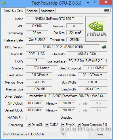 ASUS GeForce GTX 650 Ti Direct CU II 1GB Graphic Card Review
