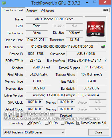ASUS Radeon R9 280X DirectCU II 3GB GDDR5 Graphic Card Review