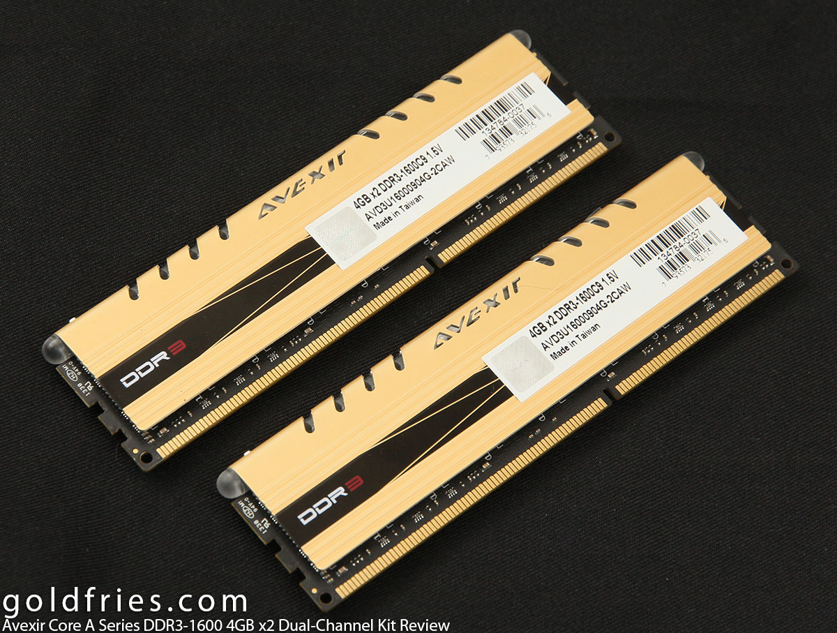 Avexir Core A Series DDR3-1600 4GB x2 Dual-Channel Kit Review