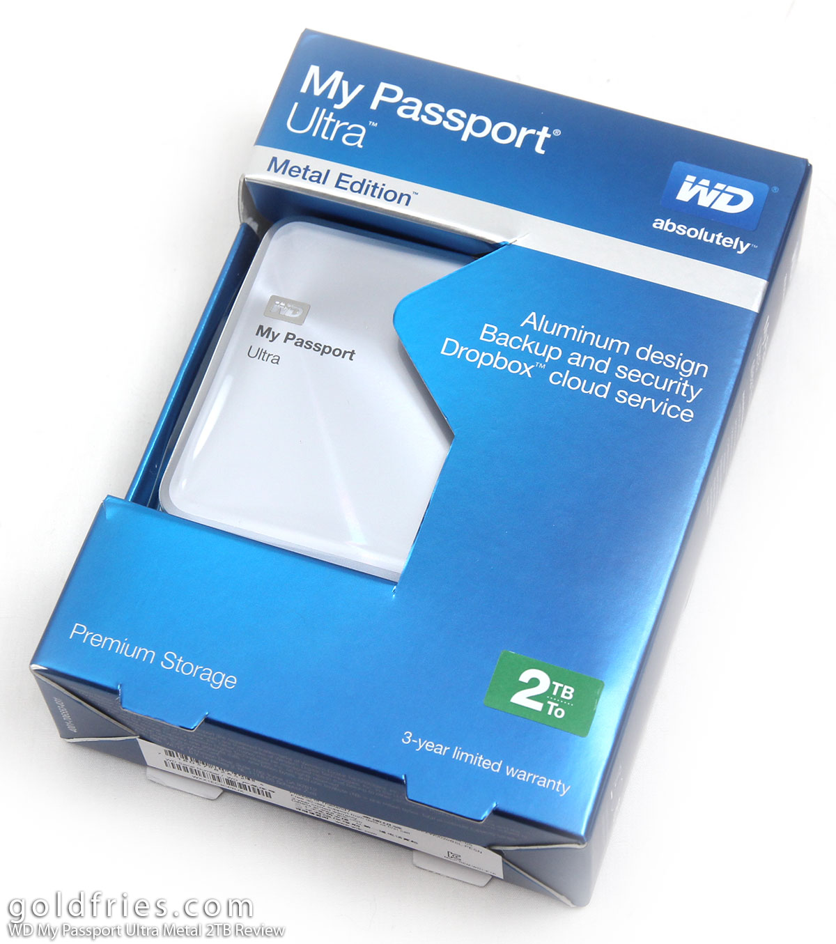 Western Digital My Passport Ultra Metal Edition, 2TB Disco Rigido Esterno Portatile, Argento