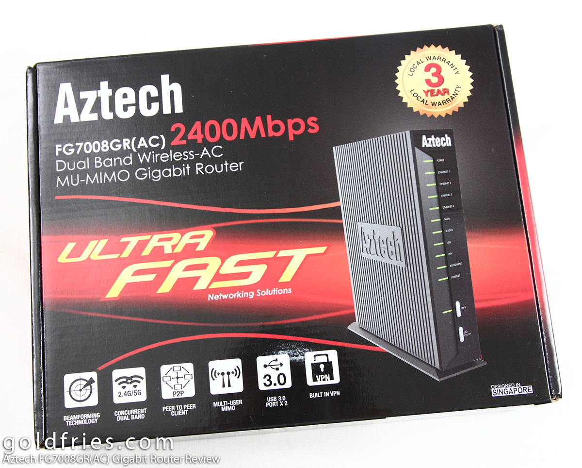 Aztech FG7008GR(AC) Gigabit Router Review