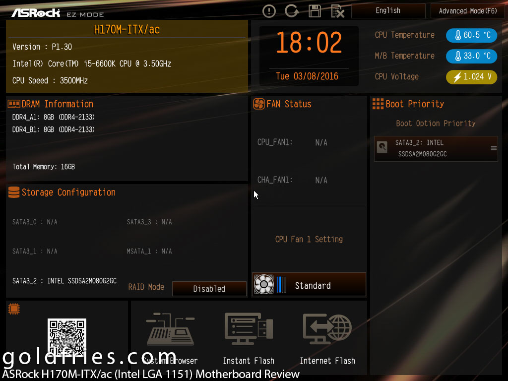 ASRock H170M-ITX/ac (Intel LGA 1151) Motherboard Review