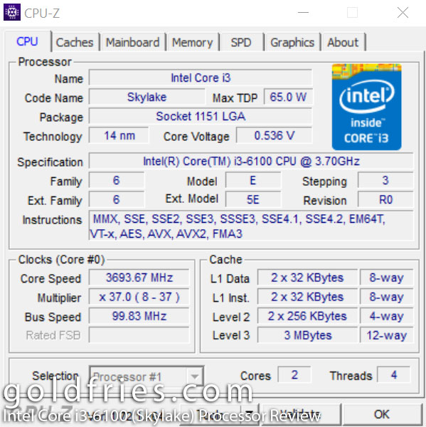 Intel Core i3-6100 (Skylake) Processor Review