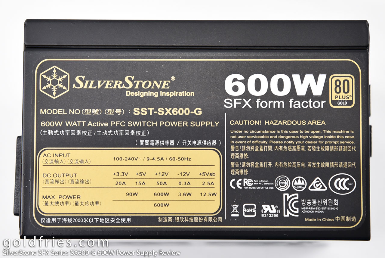 SilverStone SFX Series SX600-G 600W Power Supply Review – goldfries